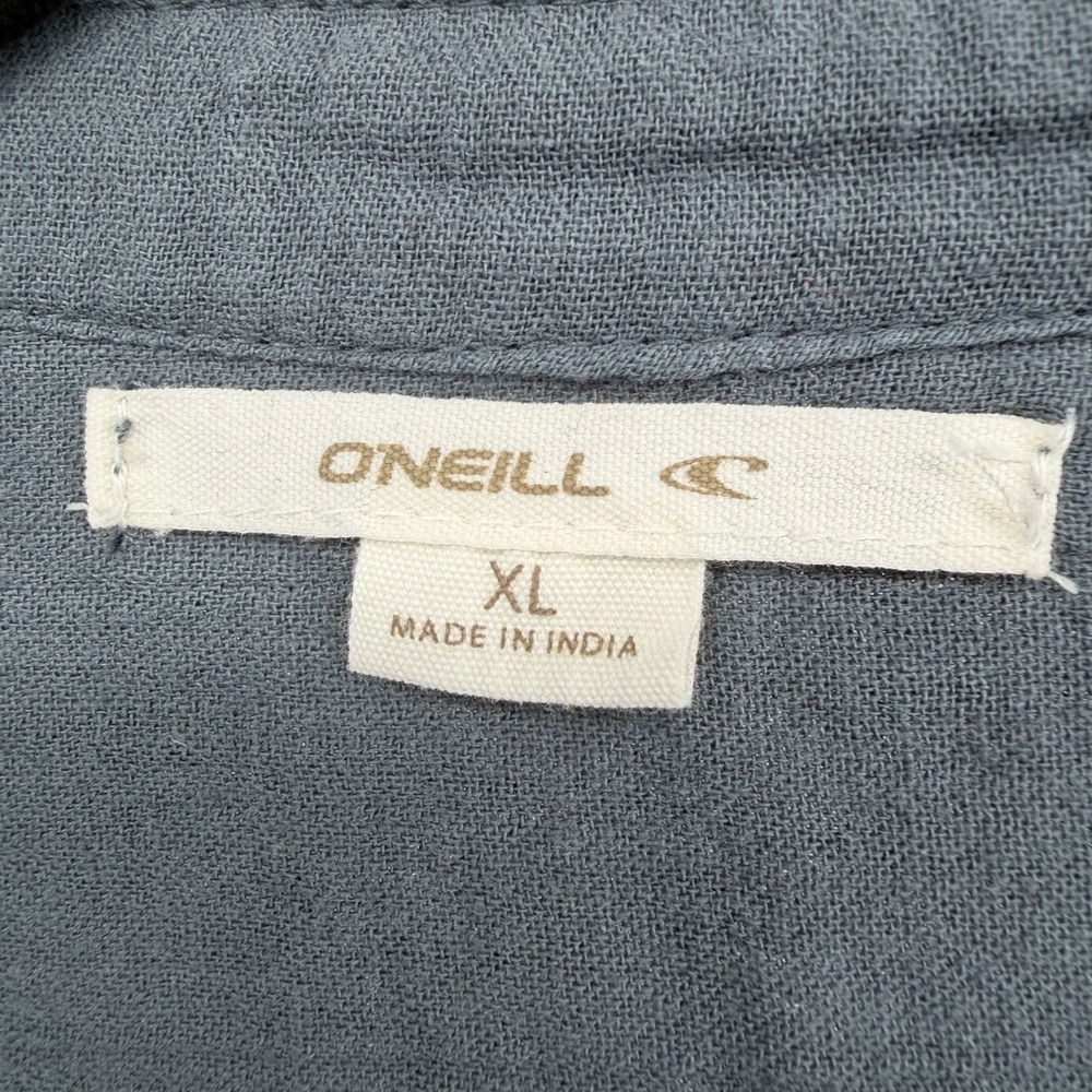 ONeill Cover Up Blue Gray Gauze Cotton Tunic Top XL Swim Beach Pool Day SPF - Picture 3 of 7